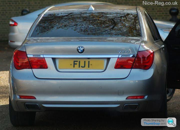 Embassy Diplomatic Flag UK Number Plate of Fiji - FIJ 1